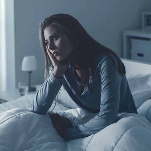 Youg woman suffering from insomnia